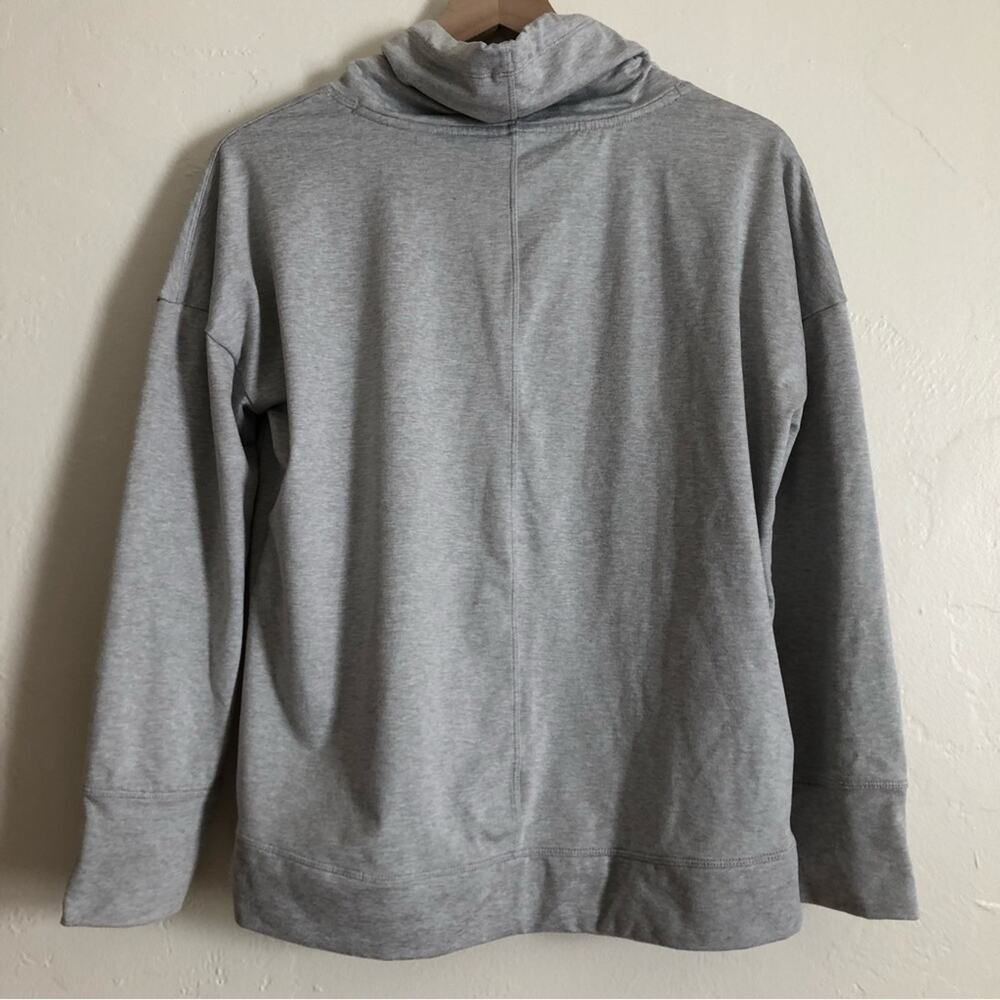 Apana Athletic Activewear Gray Cowl Neck Pullover Sweatshirt Sweater Medium - Picture 6 of 6